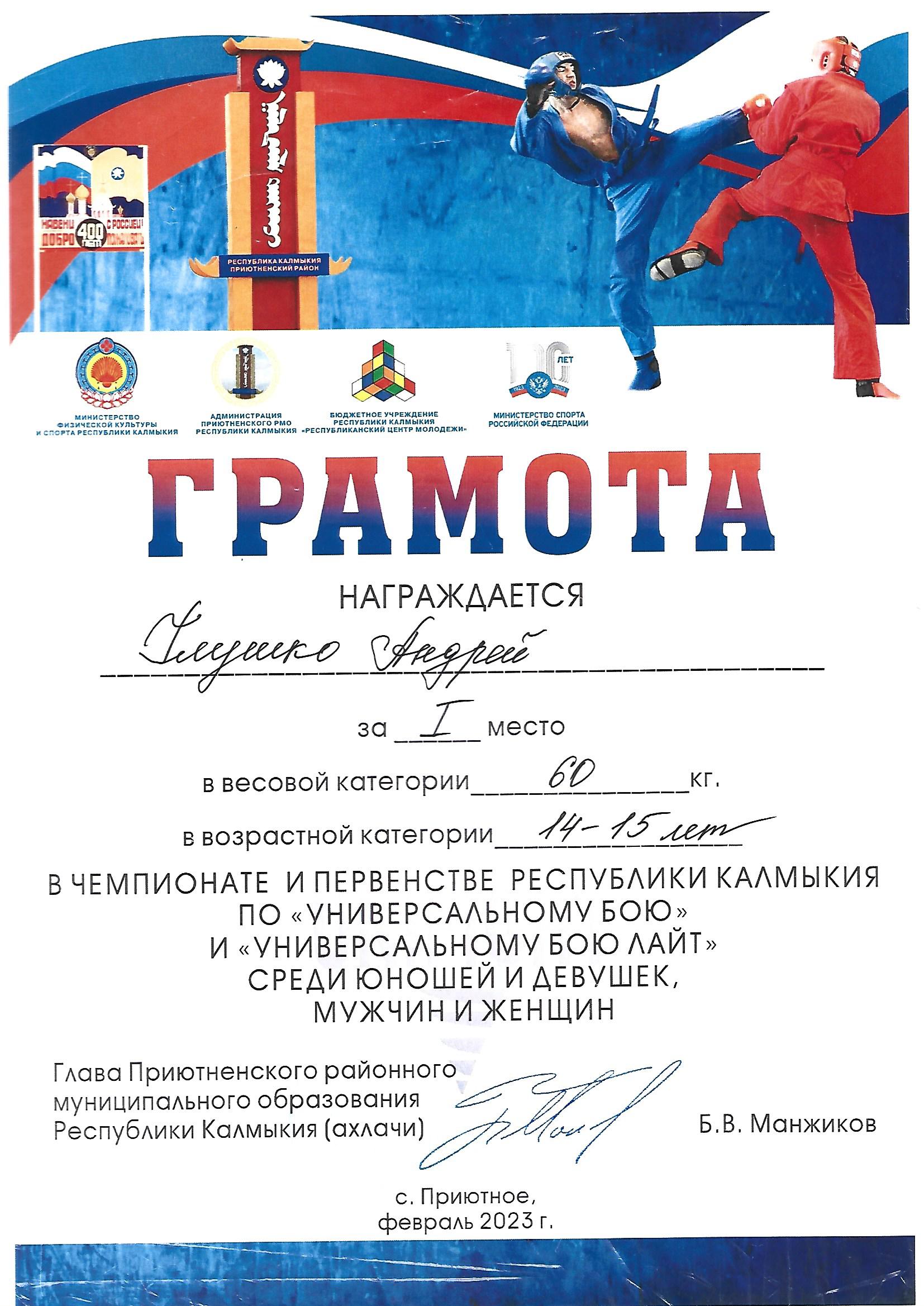 Глушко Андрей РК 0001